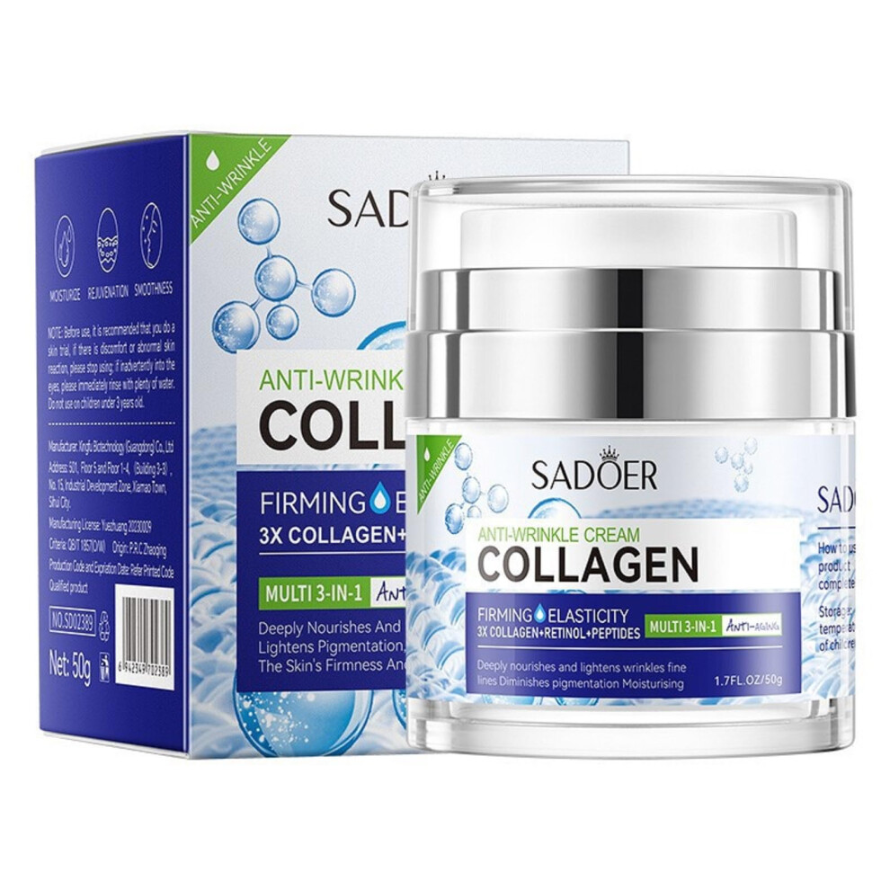 Cream Collagen Retinol Face 3 Pack Anti Aging Moisturizer For Firming Hydration And Brightening 50G