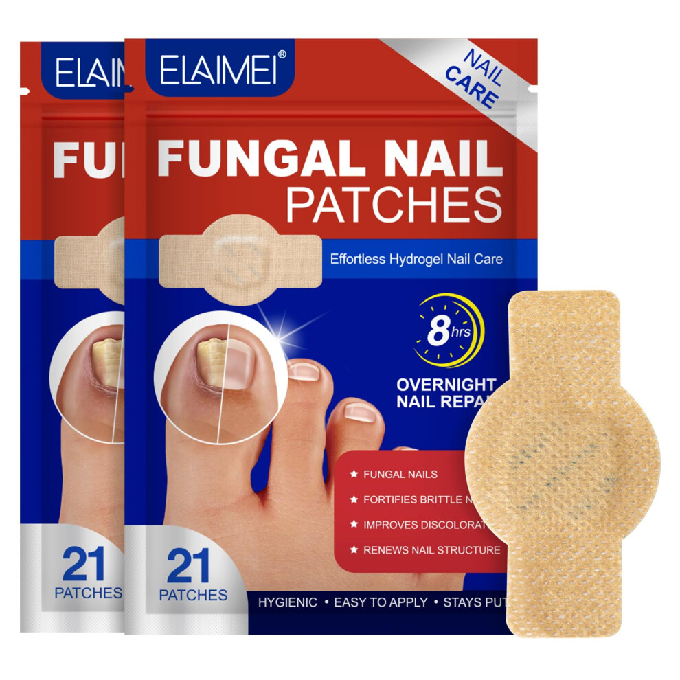 Yellow Fungal Nail Treatment Patches 42Pcs Overnight Toenail For Or Discolored Nails