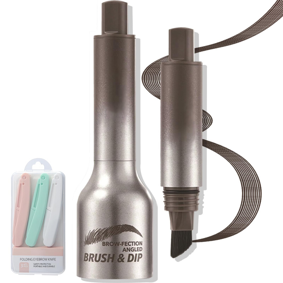 Brown Eyebrow Pen Taupe Waterproof Sweatproof Quickdry Microblading With Precise Hairlike Strokes