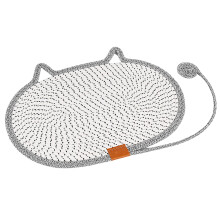 Cat Scratching Mat with Durable Woven Cotton for Furniture Protection, Grey Corner and Floor Use