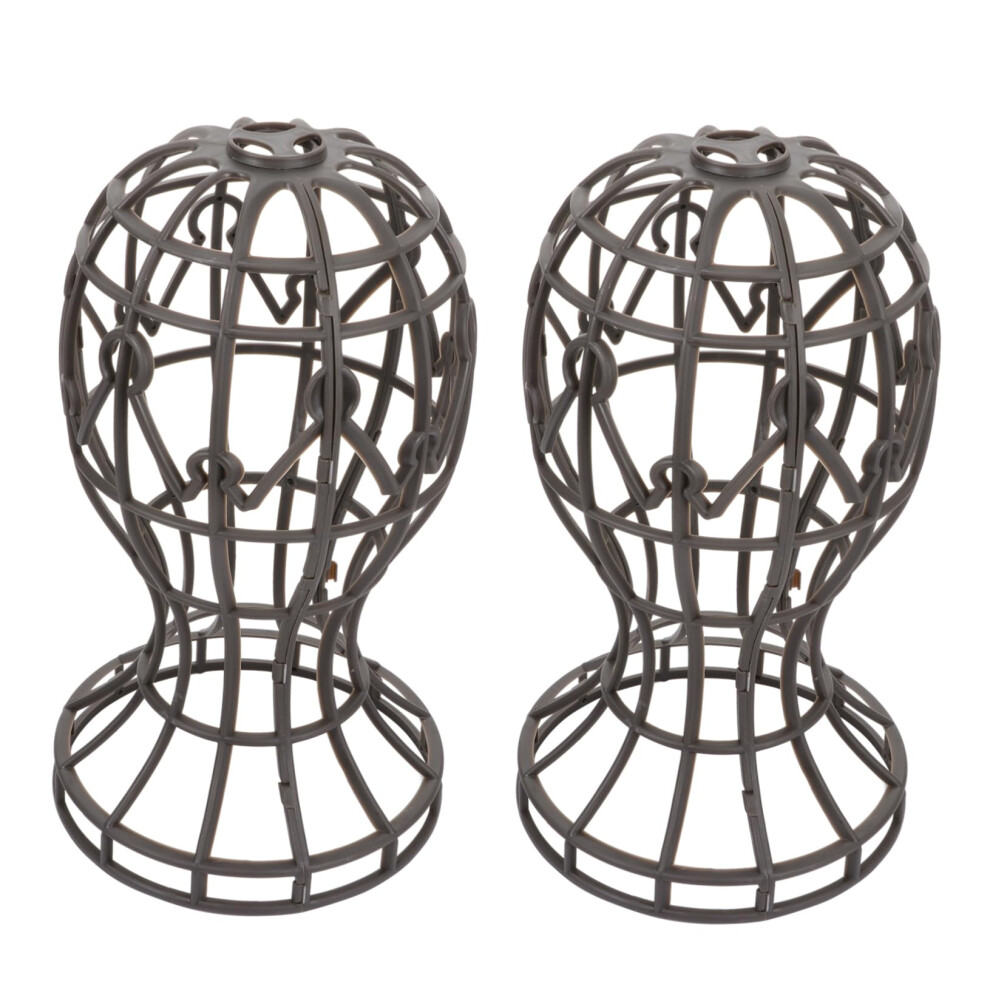 Unisex 2Pcs Plastic Wig Stand And Mannequin Head Holder For Travel, Drying Wigs And Hats
