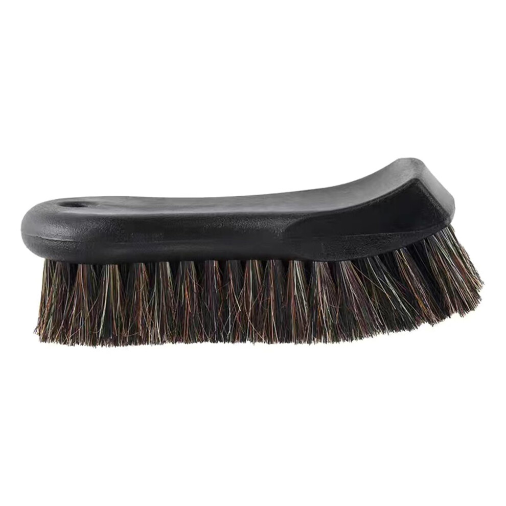 Leather Cleaning Brush With Soft Horsehair Bristles For Car Interior, Seats And Furniture Care 9174973541097