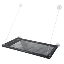 Large Cat Window Hammock with Strong Suction Cups, Breathable Mesh, 360 Sunbathing Perch for Indoor Cats