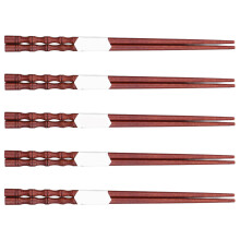 Wiederverwendbare Mahagonis-Chopsticks 24 cm rutschfest, natürlich, leicht, 5er Pack
