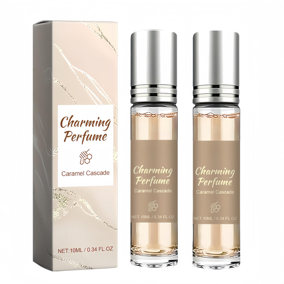 Caramel Perfume with Pheromones, Long Lasting Oriental Fragrance for Women, Travel Size 2PCS