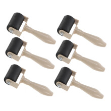 6pcs Rubber Brayer Roller Set for Printmaking Crafts with Even Ink Coverage and Ergonomic Grip