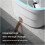 360 Spin Mop with Bucket, Microfiber Flat Floor Mop, Automatic Water Separation, 6pcs White Set 5