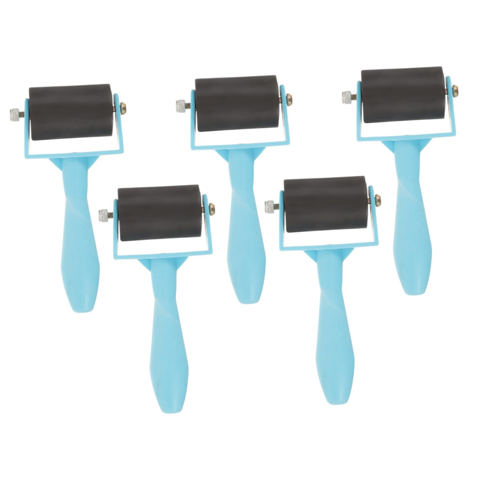5Pcs Plastic Printmaking Roller Set For Craft Ink, Crafting, Painting And Wallpaper Projects 9099447213808