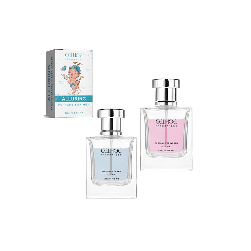 Pheromone Cologne for Men and Women, Long Lasting Romantic Fragrance 50ml x2 Unisex Perfume Set