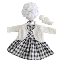 Newborn Photography Props Baby Girl Grandma Costume Outfit for Cute Whimsical Photoshoots 8.46in