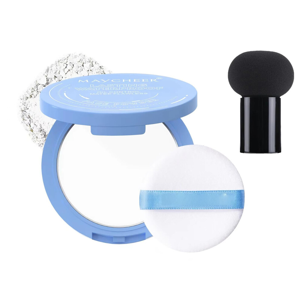 Matte Pressed Powder Waterproof Long Lasting Full Coverage Oil Control Face Powder for Oily Skin