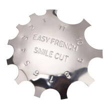 French Manicure Tool Stainless Steel Nail Edge Trimmer with Precise Smile Line MultiSize Template