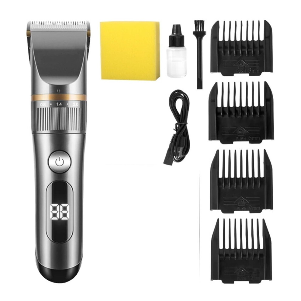 Professional Hair Clipper for Men with Precision Ceramic Blade, Cordless Beard Trimmer, Low Noise