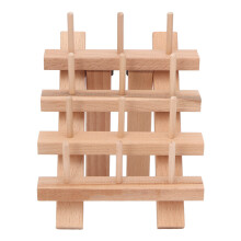 Wooden Thread Holder 12 Spools Beechwood Foldable Sewing Thread Rack for Embroidery and Craft Organization