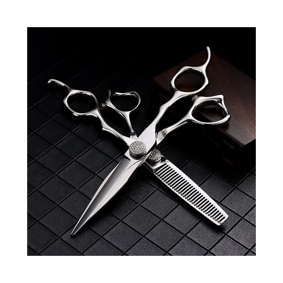 Professional Japanese Steel Hair Cutting Scissors 6 Inch Barber Shears with Razor Sharp Blades