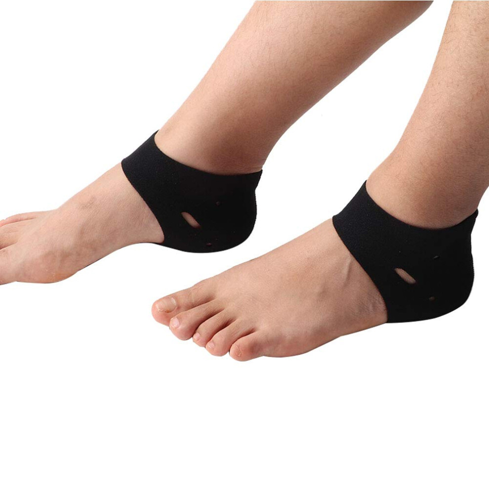 Heel Moisturizing Socks 3 Pairs with Gel for Cracked Heels, Breathable AntiSlip Heel Protector