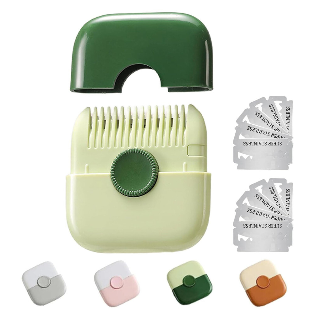2 In 1 Hair Trimmer For Kids With Safe Enclosed Blade, Dualside Split End Comb, Green