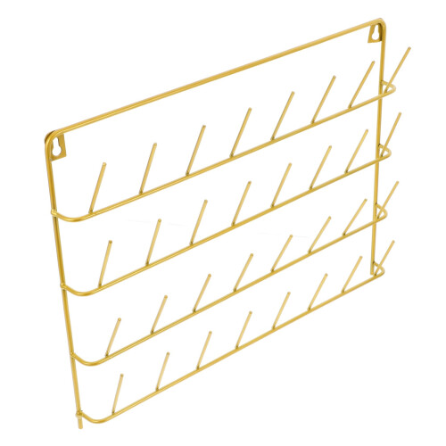 Thread Rack Wall Mounted Iron Organizer for 32 Spools Sewing Thread Holder Display