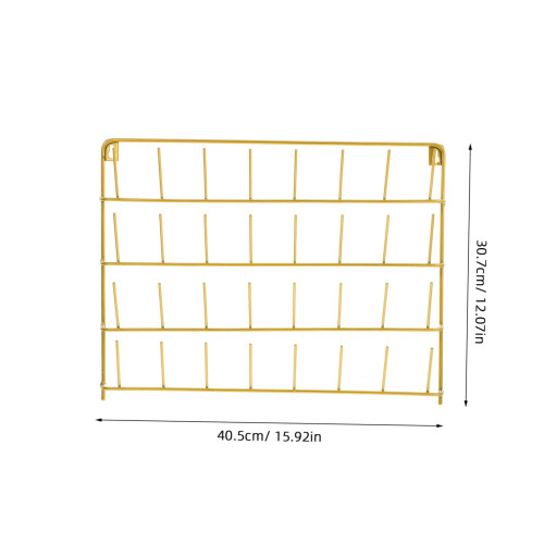 Thread Rack Wall Mounted Iron Organizer for 32 Spools Sewing Thread Holder Display 1