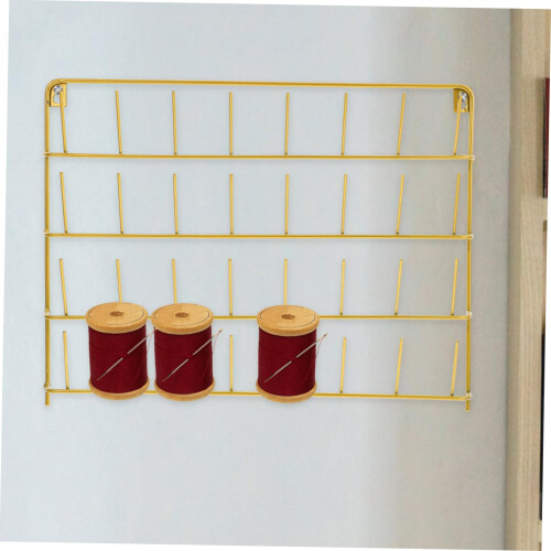 Thread Rack Wall Mounted Iron Organizer for 32 Spools Sewing Thread Holder Display 2