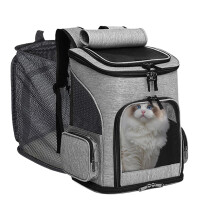 Soft Cat Carrier with Expandable Foldable Design and 360 Mesh Ventilation for Travel