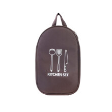 Outdoor Cookware Portable Storage Bag Brown For Camping Kitchenware, Tableware Picnic Supplies, Camping Tools Organizer