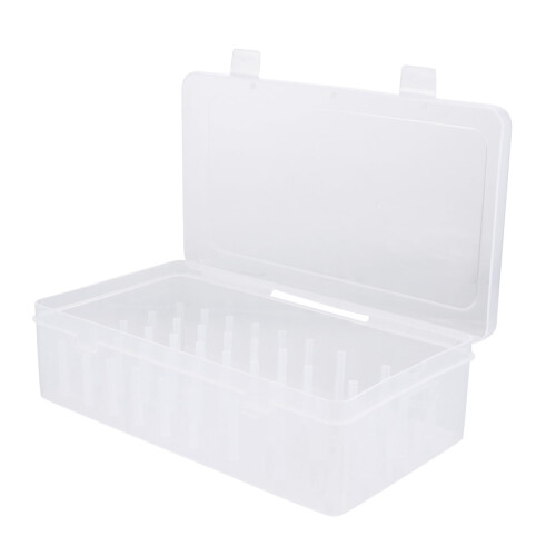 Thread Organizer Box Set of 2, 42 Spool Plastic Embroidery Thread Storage Case for Sewing