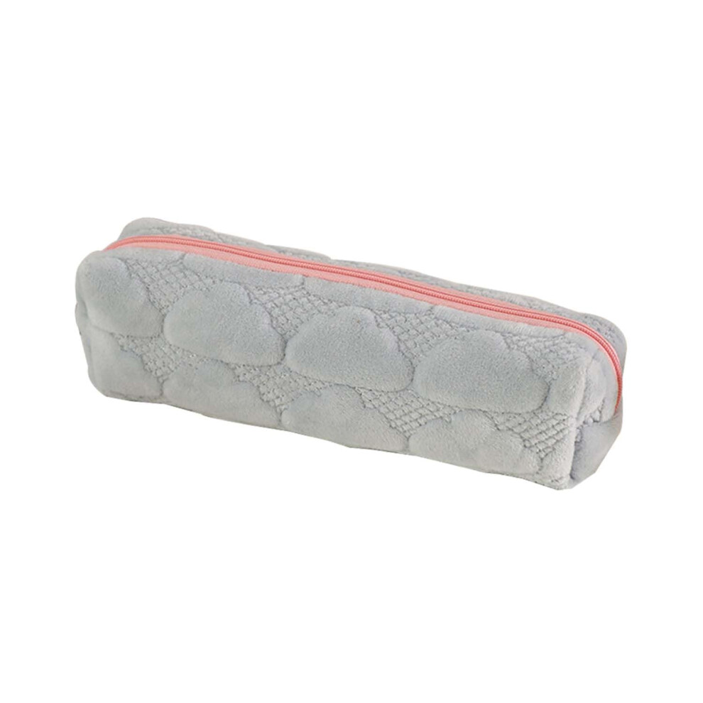 Soft Velvet Pencil Pouch Makeup Bag for Women Office Stationery with Smooth Zipper