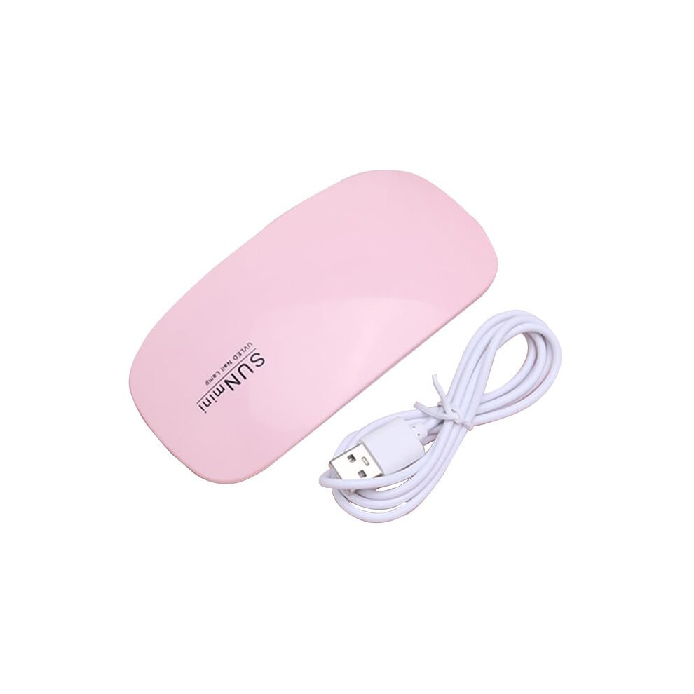 Light/Pink Uv Led Nail Lamp With Dual Source, Foldable Usb Gel Nail Dryer, 60S Timer,