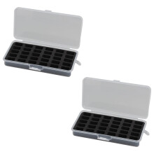 Bobbin Storage Case 30Grid ABS Sewing Bobbin Organizer with Secure Lid for Home Use 2 Pcs