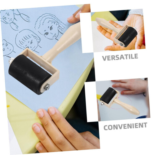 4pcs Printmaking Roller Set, Durable Rubber Brayers for Even Ink Coverage and Block Printing 2