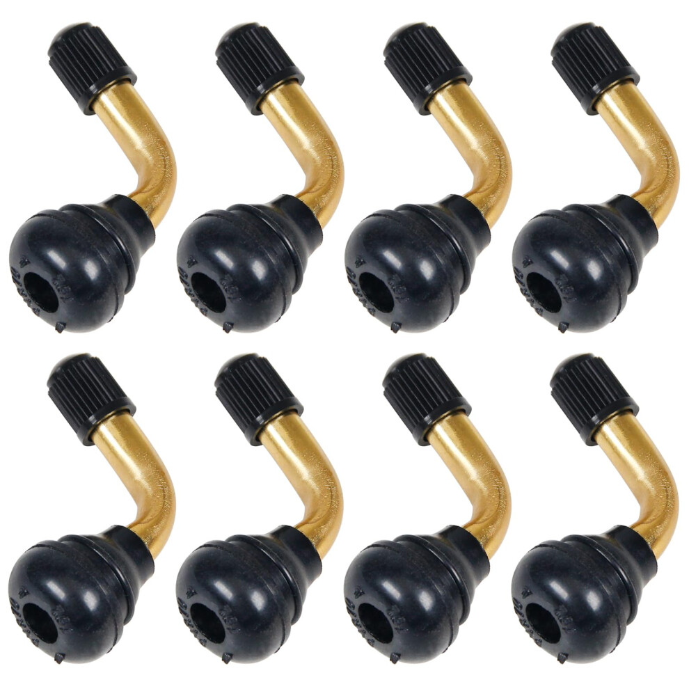 8Pcs Pvr70 Tubeless Tire Valve Stem 90 Brass Angled Snapin For Motorcycle Scooter Atv Rim 9365369461437