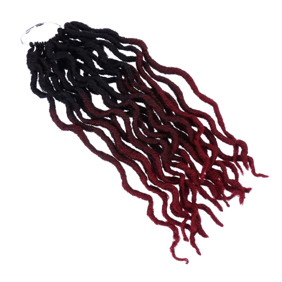 Unisex Nu Locs Crochet Braids Wig With Bangs Lightweight Synthetic Curly Hair For Women Parties