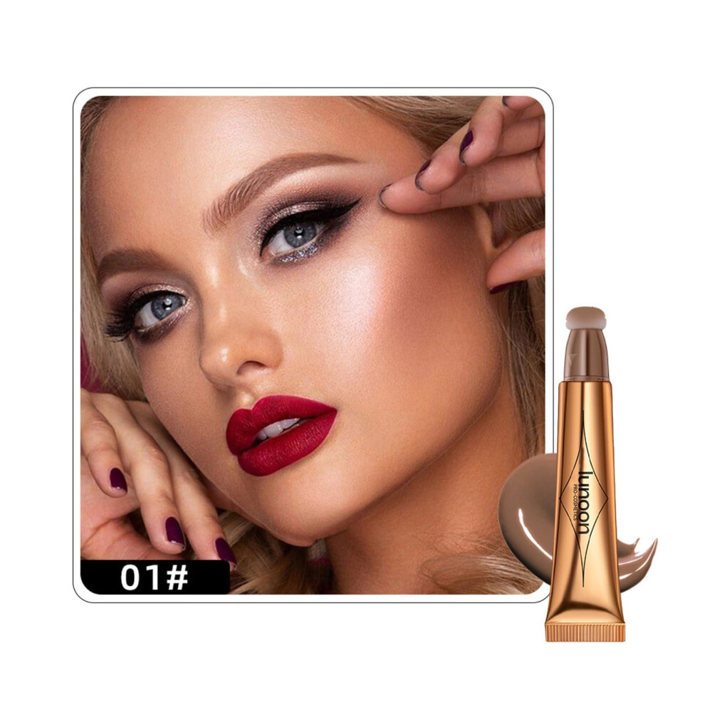 Highlighter Stick with Flawless Cushion Applicator, Blendable Buildable Liquid Glow Makeup Wand