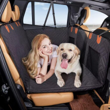 Car Dog Seat Cover Compatible with Audi A3 Clubsport, 600D Oxford Cloth, Foldable Travel Hammock With Mesh Visual Window