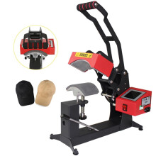 Hat Heat Press Machine with Dual LCD Control, Curved Heating Plate, Adjustable Pad, Wide Temp Range