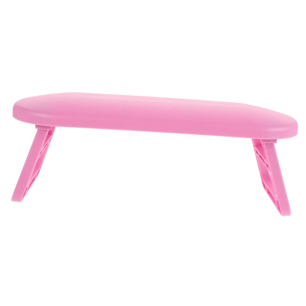 Pink Ergonomic Manicure Hand Rest Stand With Cushioned Wrist Support, Foldable For Salon Or Home Use