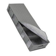 Under Bed Storage Box Foldable Clothes Organizer Bag with Double Zipper and Breathable Fabric