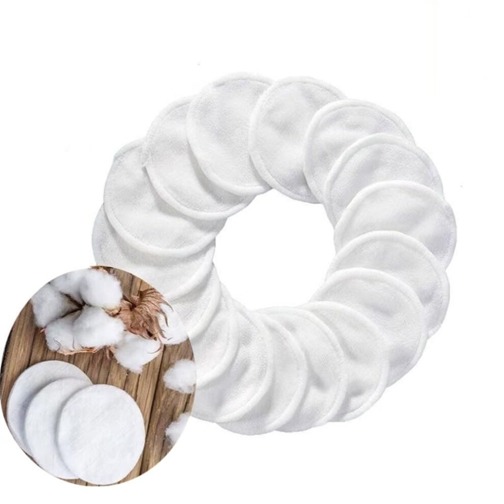Bamboo Makeup Remover Pads 15 Pack UltraSoft Reusable EcoFriendly Facial Cleansing Cloths