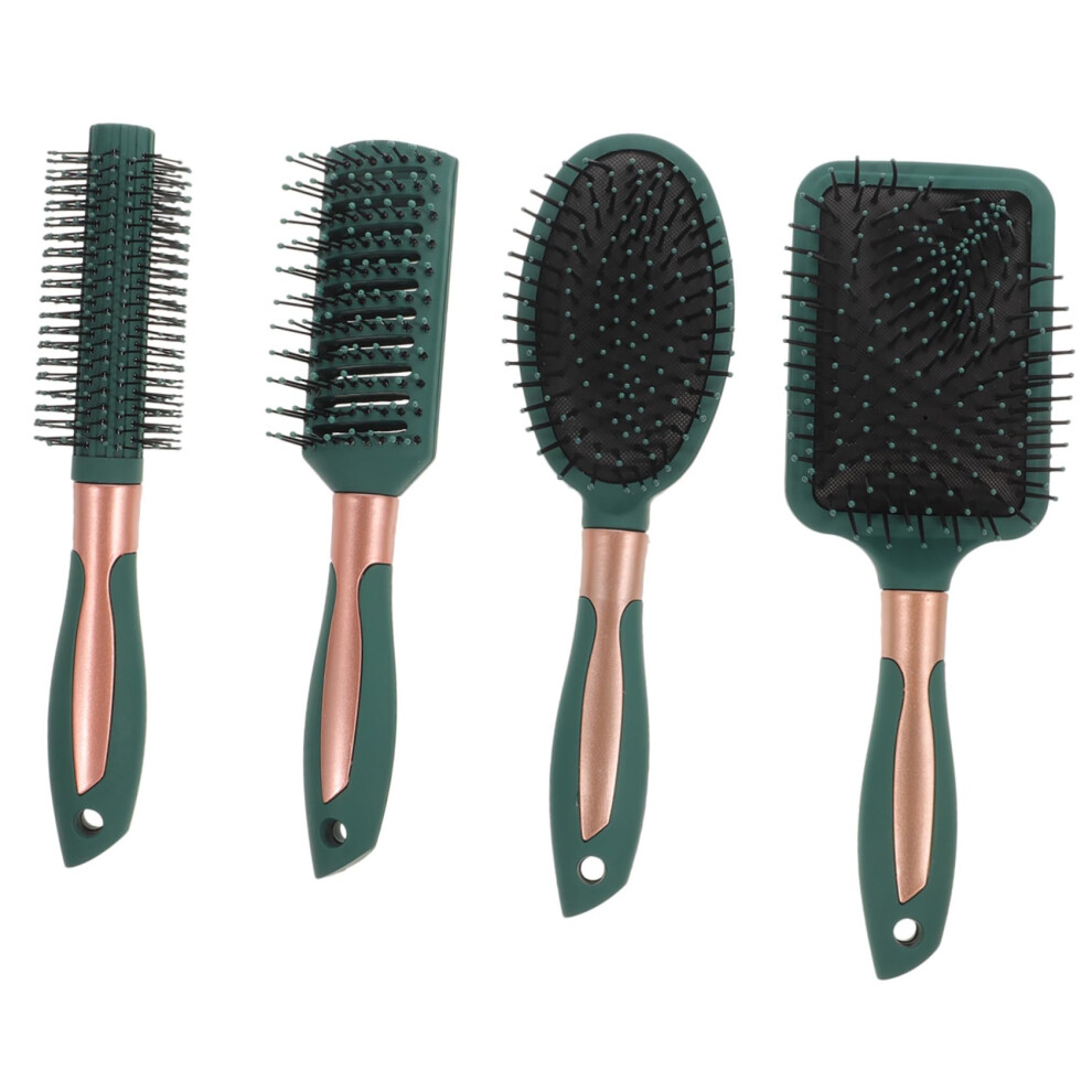 Hair Brush with Antistatic Smooth Bristles and Detangling Comb for Wet or Dry Curly and Straight Hair