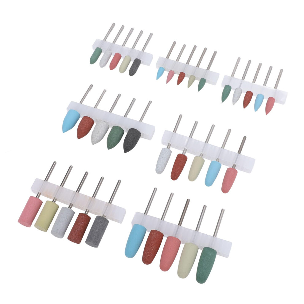 Silicone Nail Drill Bits Set for Gentle Cuticle Removal and Precision Nail Shaping