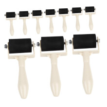 Rubber Brayer Set 10pcs Ink Roller for Art Printmaking Oil Painting Crafts with Easy Grip Design