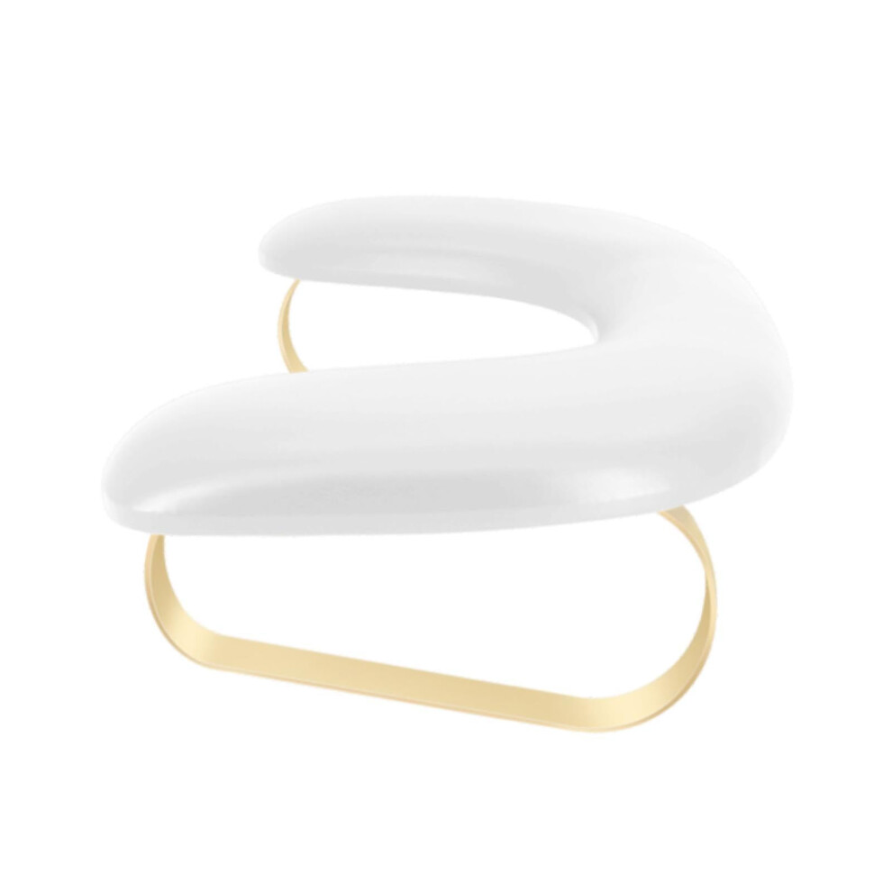 White Manicure Hand Rest With Antislip Silicone Base, Ergonomic Nail Arm Support For Salons,