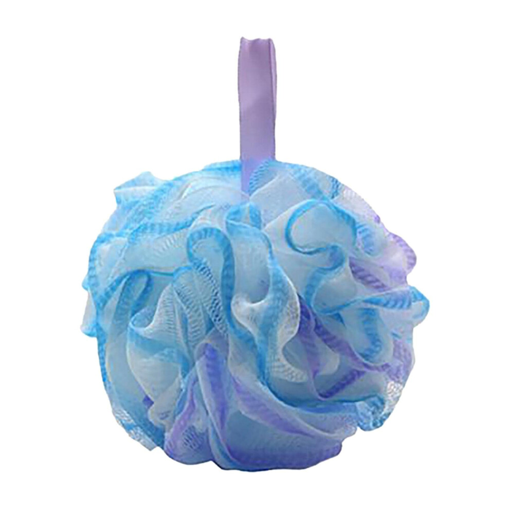 Loofah Bath Sponge with Rich Lather and Gentle Exfoliation, Violet Shower Pouf for Travel and Home