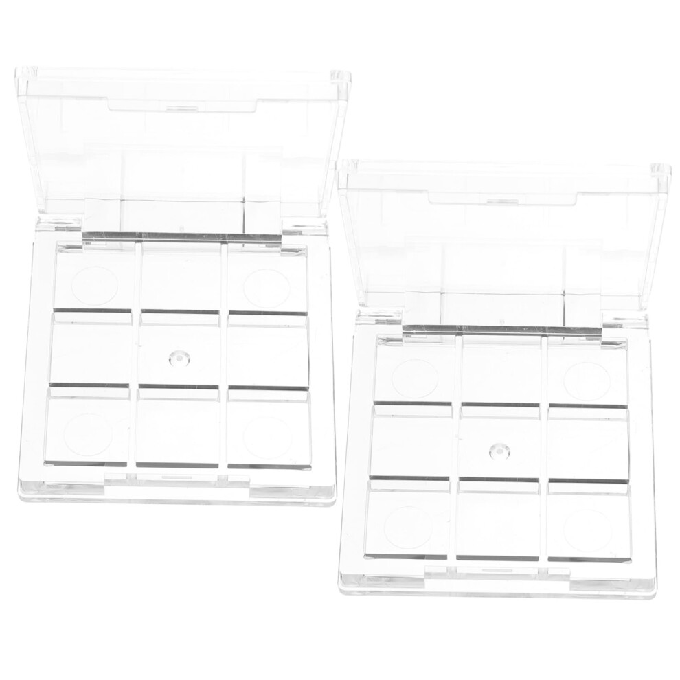 Empty Makeup Palette 2pcs Refillable Eyeshadow Case for Travel DIY Cosmetic Storage