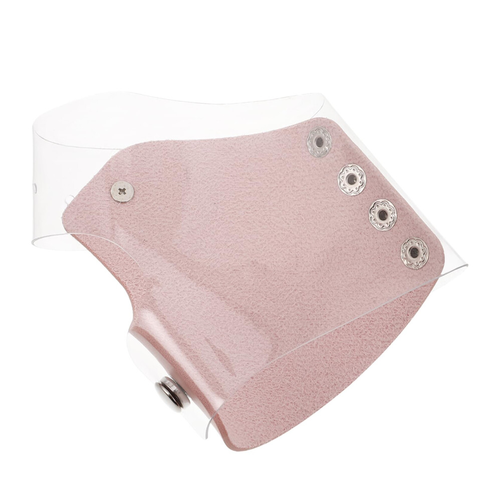 Pink Makeup Mixing Palette Pu Ergonomic Handheld Cosmetic Plate For Foundation And Makeup Artists