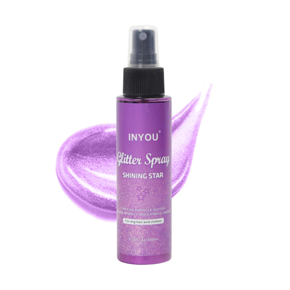 Silver Body Glitter Spray Washable Nontoxic Quickdry Vegan Sparkle For Hair Face Clothing 3.38Oz