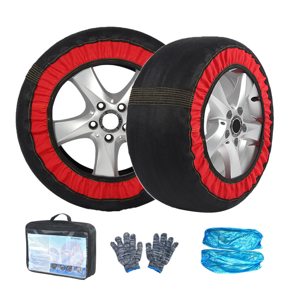 Snow Tire Chains 145/70R12 Enhanced Winter Traction For Suv Car Quick Install 2Pcs Light 9044945120301