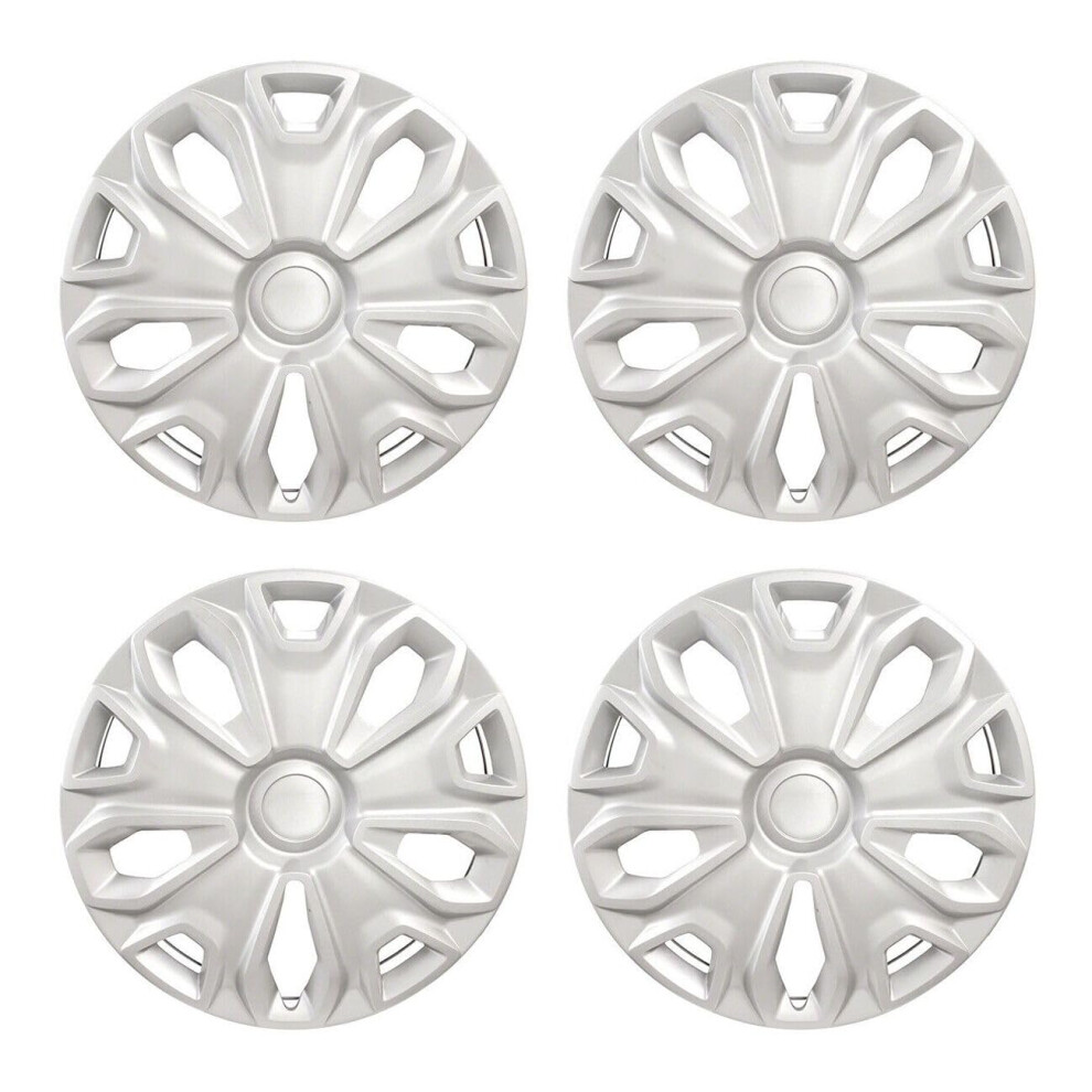 16 Inch Hubcaps For Ford Transit 2015Â2019 5Y Spoke Wheel Covers Set Silver 9099447219220