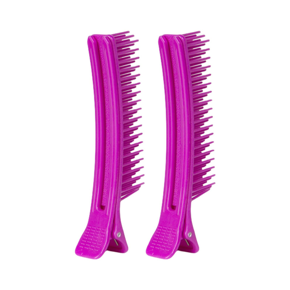 Small Hair Sectioning Clips for Styling and Cutting, Purple Salon Hair Clips, Secure Grip, 2 Pcs